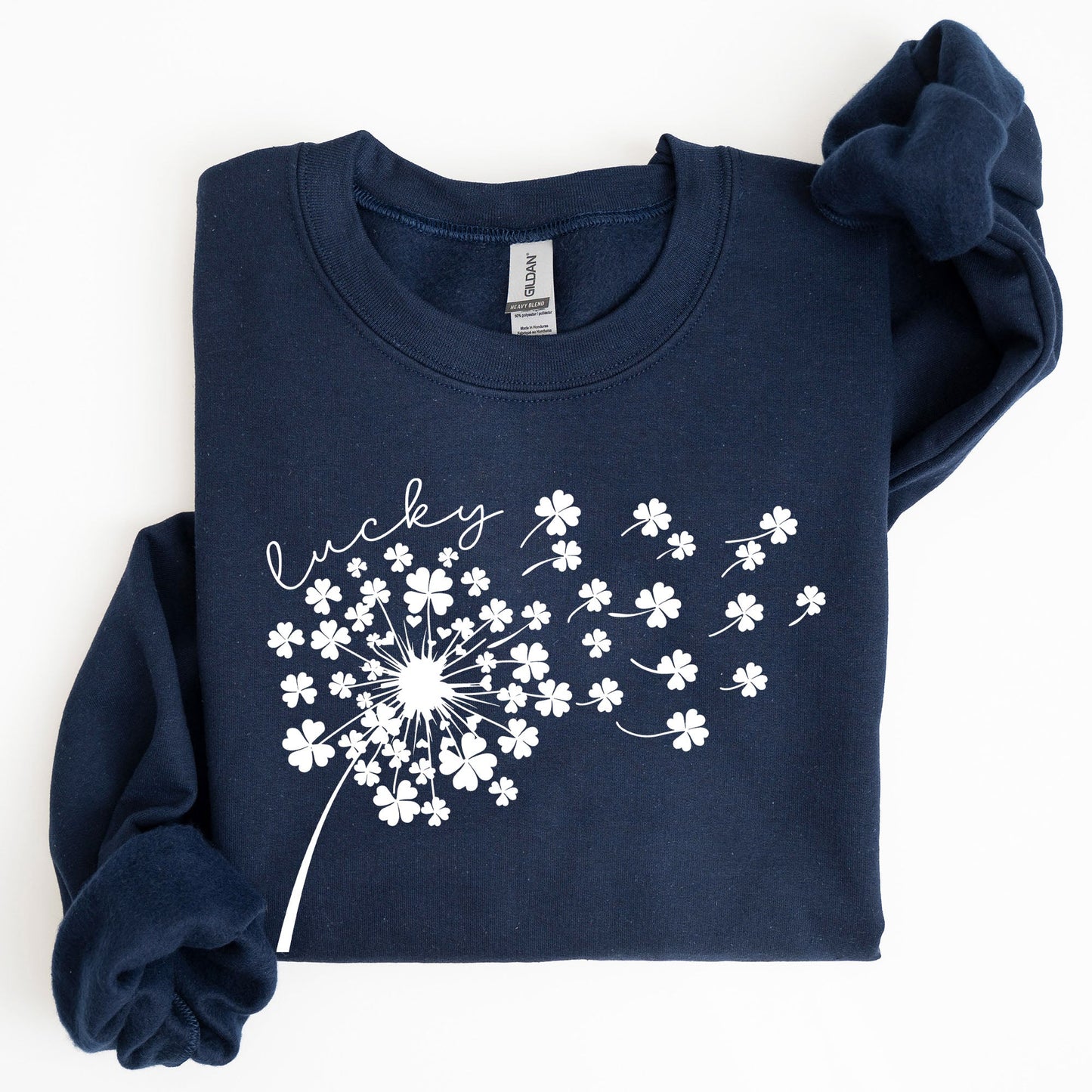 Lucky Dandelion, Clover, Irish, Lucky Charm, St Patrick's Day Sweatshirt