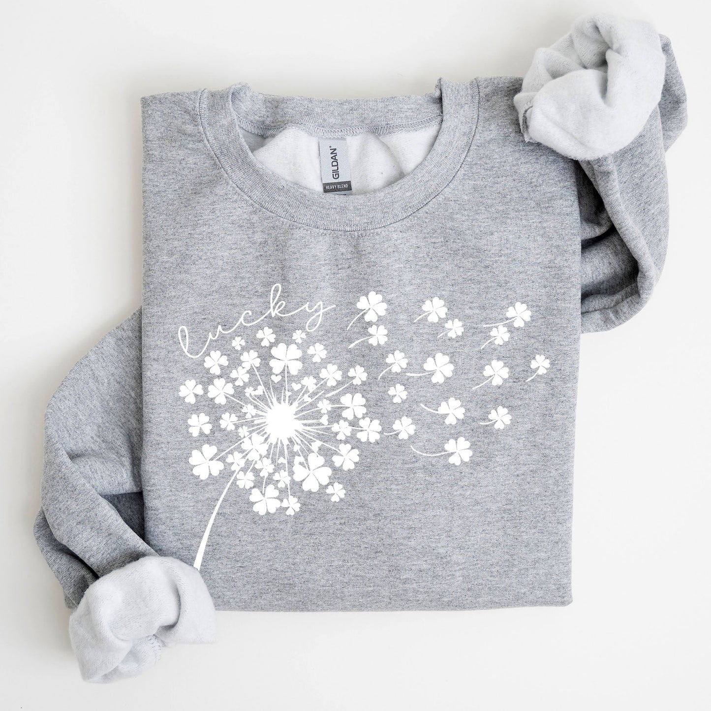 Lucky Dandelion, Clover, Irish, Lucky Charm, St Patrick's Day Sweatshirt