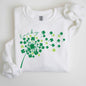 Lucky Dandelion, Clover, Irish, Lucky Charm, St Patrick's Day Sweatshirt