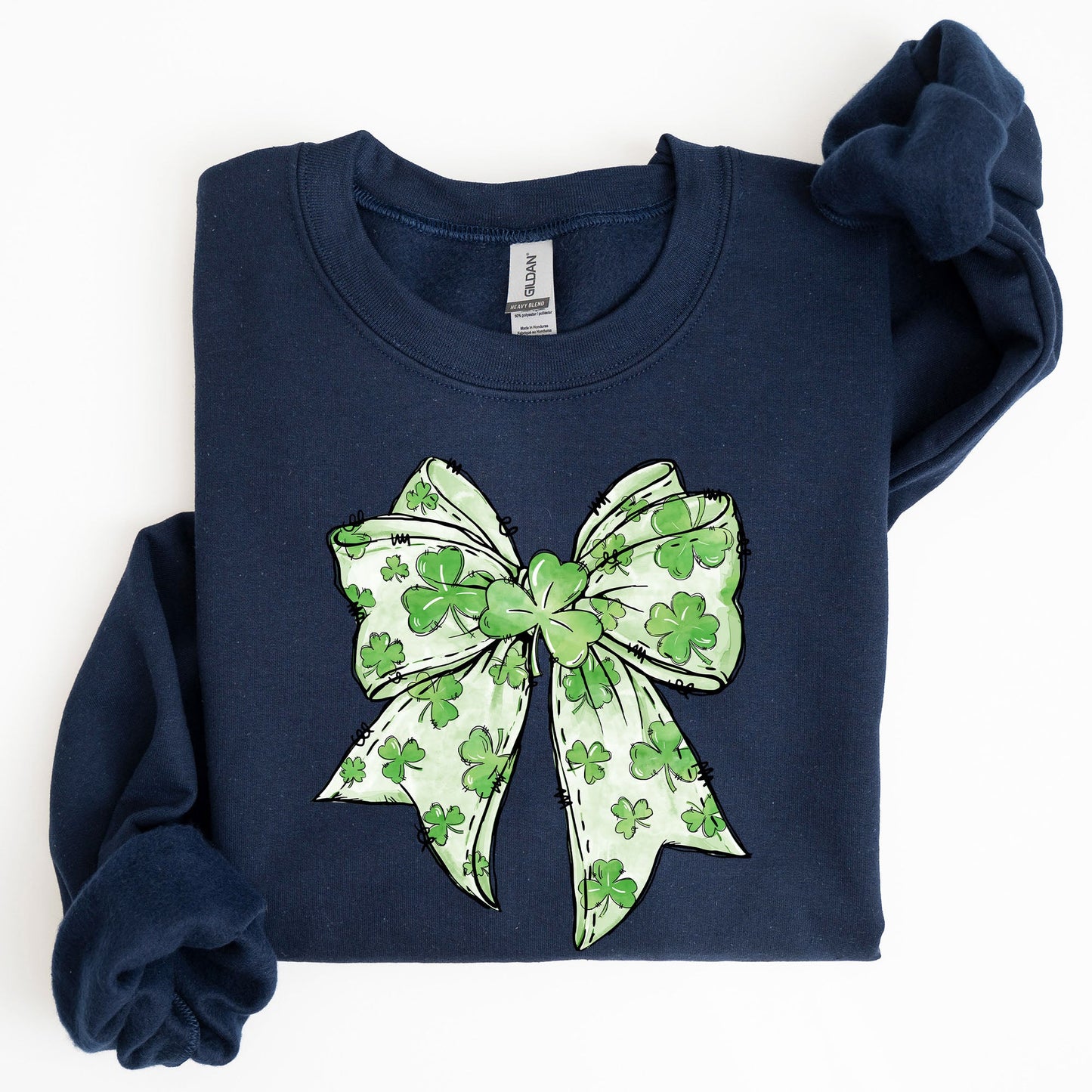 Coquette, St. Paddy's Day Bow, Clover, Lucky, Irish, Lucky Charm, St Patrick's Day Sweatshirt
