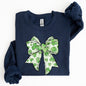 Coquette, St. Paddy's Day Bow, Clover, Lucky, Irish, Lucky Charm, St Patrick's Day Sweatshirt