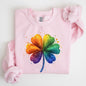 Watercolor Shamrock, St. Paddy's Day Clover, Lucky, Irish, Lucky Charm, St Patrick's Day Sweatshirt
