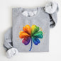 Watercolor Shamrock, St. Paddy's Day Clover, Lucky, Irish, Lucky Charm, St Patrick's Day Sweatshirt