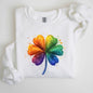 Watercolor Shamrock, St. Paddy's Day Clover, Lucky, Irish, Lucky Charm, St Patrick's Day Sweatshirt