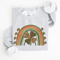 Leopard Rainbow, Shamrock, St. Paddy's Day, Clover, Lucky, Irish, Lucky Charm, St Patrick's Day Sweatshirt