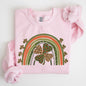 Leopard Rainbow, Shamrock, St. Paddy's Day, Clover, Lucky, Irish, Lucky Charm, St Patrick's Day Sweatshirt