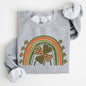 Leopard Rainbow, Shamrock, St. Paddy's Day, Clover, Lucky, Irish, Lucky Charm, St Patrick's Day Sweatshirt