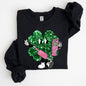 Sparkle Shamrock, Faux Glitter, Tumbler, St. Paddy's Day Clover, Lucky, Irish, Lucky Charm, St Patrick's Day Sweatshirt