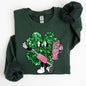 Sparkle Shamrock, Faux Glitter, Tumbler, St. Paddy's Day Clover, Lucky, Irish, Lucky Charm, St Patrick's Day Sweatshirt