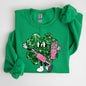 Sparkle Shamrock, Faux Glitter, Tumbler, St. Paddy's Day Clover, Lucky, Irish, Lucky Charm, St Patrick's Day Sweatshirt