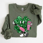 Sparkle Shamrock, Faux Glitter, Tumbler, St. Paddy's Day Clover, Lucky, Irish, Lucky Charm, St Patrick's Day Sweatshirt