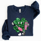Sparkle Shamrock, Faux Glitter, Tumbler, St. Paddy's Day Clover, Lucky, Irish, Lucky Charm, St Patrick's Day Sweatshirt