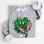 Sparkle Shamrock, Faux Glitter, Tumbler, St. Paddy's Day Clover, Lucky, Irish, Lucky Charm, St Patrick's Day Sweatshirt