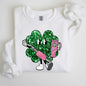 Sparkle Shamrock, Faux Glitter, Tumbler, St. Paddy's Day Clover, Lucky, Irish, Lucky Charm, St Patrick's Day Sweatshirt