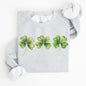 Shamrock, Clover, Retro, St. Paddy's Day, Lucky, Irish, Lucky Charm, St Patrick's Day Sweatshirt