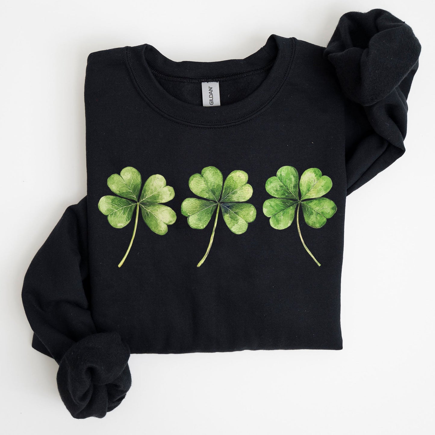 Shamrock, Clover, Retro, St. Paddy's Day, Lucky, Irish, Lucky Charm, St Patrick's Day Sweatshirt