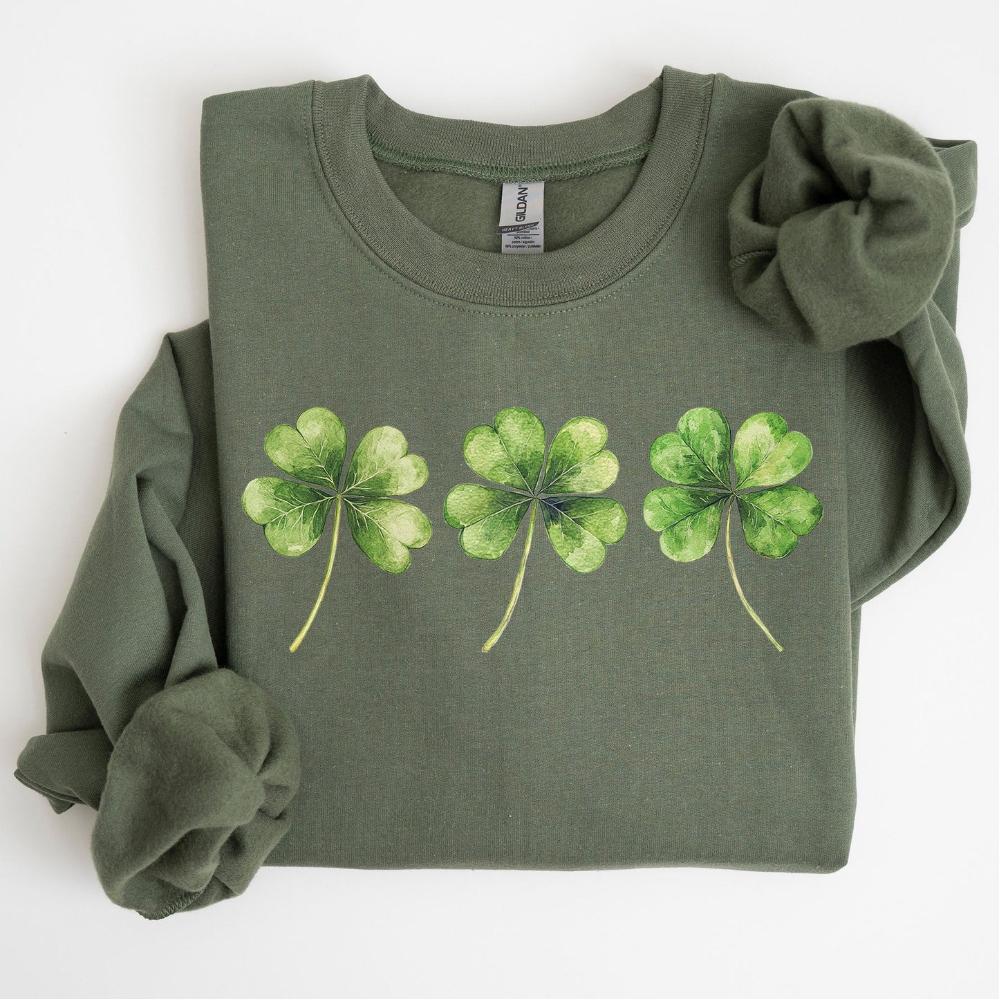 Shamrock, Clover, Retro, St. Paddy's Day, Lucky, Irish, Lucky Charm, St Patrick's Day Sweatshirt