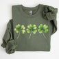 Shamrock, Clover, Retro, St. Paddy's Day, Lucky, Irish, Lucky Charm, St Patrick's Day Sweatshirt