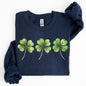 Shamrock, Clover, Retro, St. Paddy's Day, Lucky, Irish, Lucky Charm, St Patrick's Day Sweatshirt