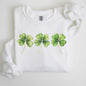 Shamrock, Clover, Retro, St. Paddy's Day, Lucky, Irish, Lucky Charm, St Patrick's Day Sweatshirt