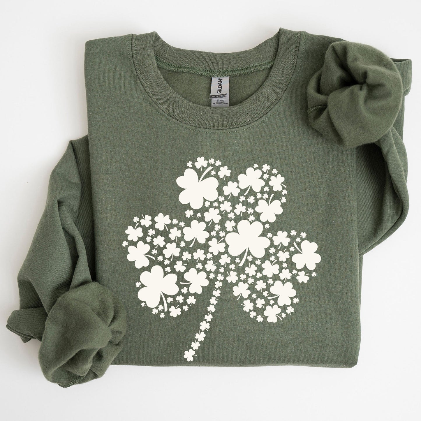 St. Paddy's Day Shamrock, Clover, Retro, Lucky, Irish, Lucky Charm, St Patrick's Day Sweatshirt