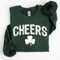 Cheers, Shamrock, Clover, Lucky, Retro, Lucky, Irish, Lucky Charm, St Patrick's Day Sweatshirt
