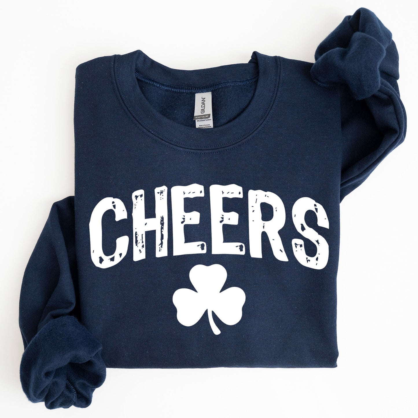 Cheers, Shamrock, Clover, Lucky, Retro, Lucky, Irish, Lucky Charm, St Patrick's Day Sweatshirt