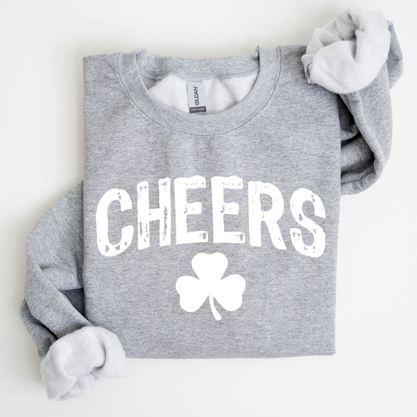 Cheers, Shamrock, Clover, Lucky, Retro, Lucky, Irish, Lucky Charm, St Patrick's Day Sweatshirt