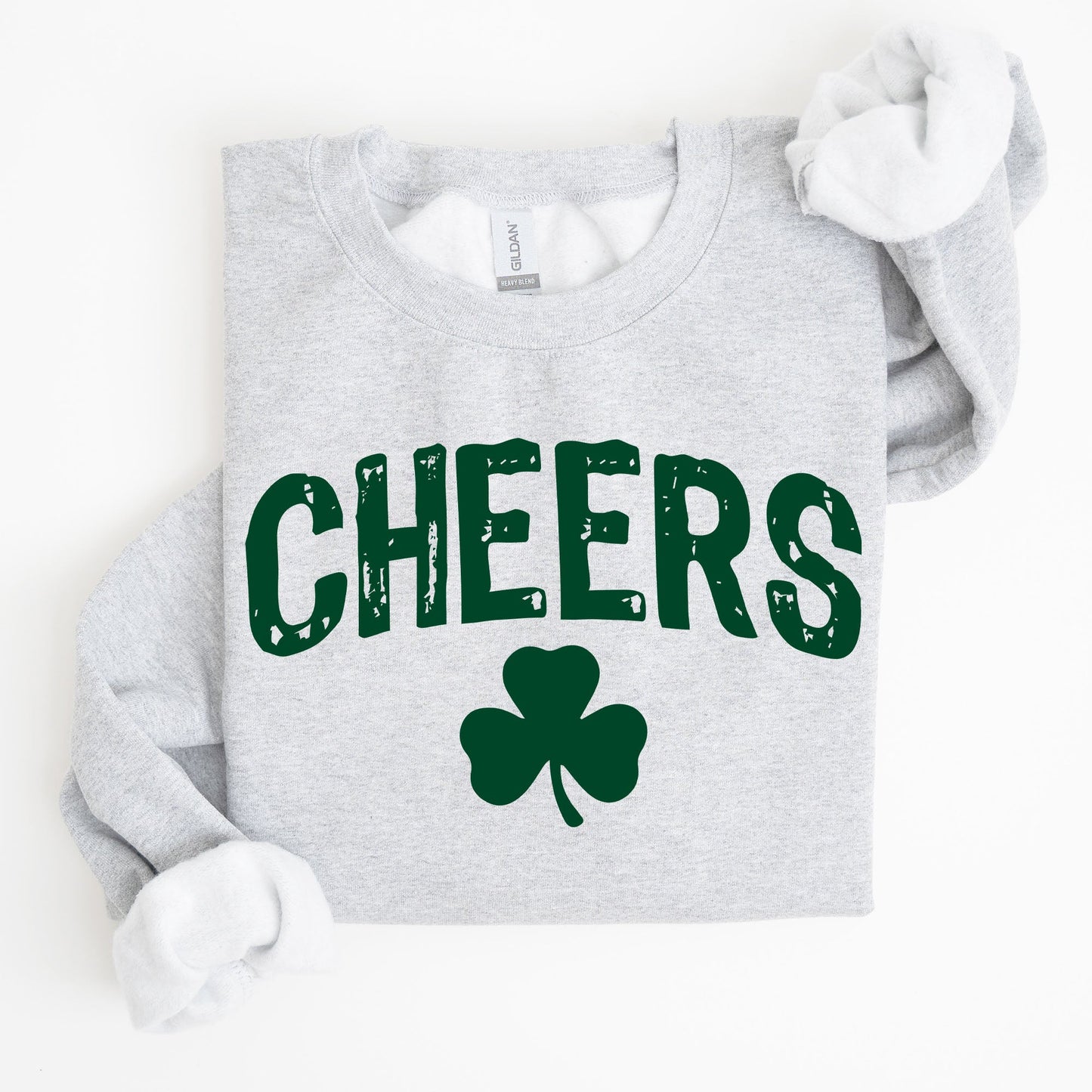 Cheers, Shamrock, Clover, Lucky, Retro, Lucky, Irish, Lucky Charm, St Patrick's Day Sweatshirt