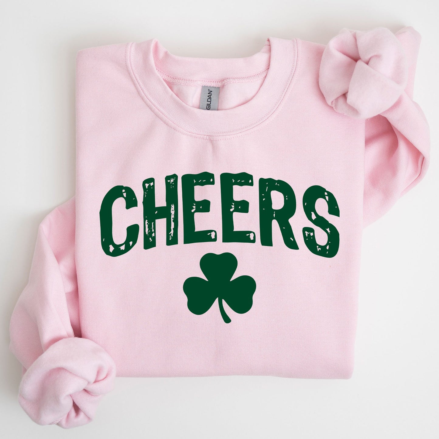Cheers, Shamrock, Clover, Lucky, Retro, Lucky, Irish, Lucky Charm, St Patrick's Day Sweatshirt