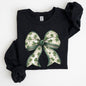 Coquette, Lucky, Bow, Shamrock, Clover, Irish, Lucky Charm, St Patrick's Day Sweatshirt