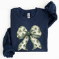 Coquette, Lucky, Bow, Shamrock, Clover, Irish, Lucky Charm, St Patrick's Day Sweatshirt