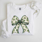 Coquette, Lucky, Bow, Shamrock, Clover, Irish, Lucky Charm, St Patrick's Day Sweatshirt
