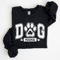 Dog Mama, Coquette, Bow, Shamrock, Clover, Irish, Lucky, Lucky Charm, St Patrick's Day Sweatshirt