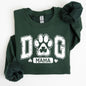 Dog Mama, Coquette, Bow, Shamrock, Clover, Irish, Lucky, Lucky Charm, St Patrick's Day Sweatshirt