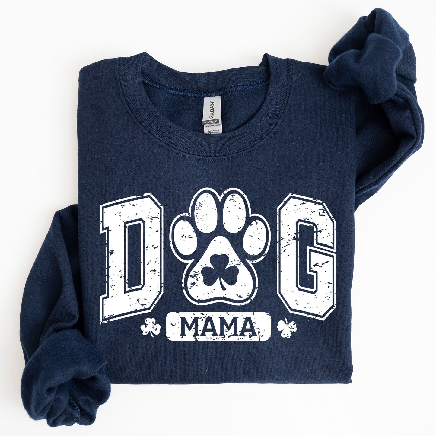 Dog Mama, Coquette, Bow, Shamrock, Clover, Irish, Lucky, Lucky Charm, St Patrick's Day Sweatshirt