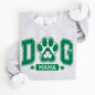 Dog Mama, Coquette, Bow, Shamrock, Clover, Irish, Lucky, Lucky Charm, St Patrick's Day Sweatshirt