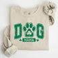 Dog Mama, Coquette, Bow, Shamrock, Clover, Irish, Lucky, Lucky Charm, St Patrick's Day Sweatshirt