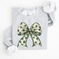 St. Paddy's Day Coquette, Bow, Shamrock, Clover, Irish, Lucky, Lucky Charm, St Patrick's Day Sweatshirt