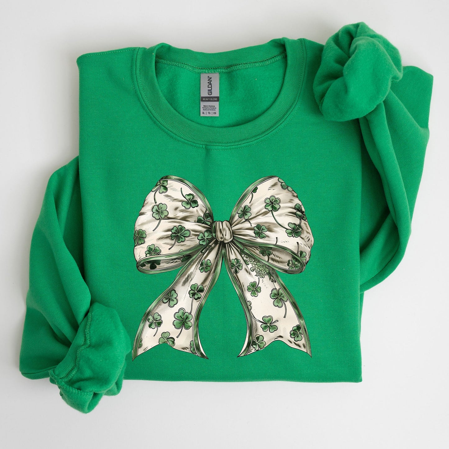 St. Paddy's Day Coquette, Bow, Shamrock, Clover, Irish, Lucky, Lucky Charm, St Patrick's Day Sweatshirt