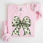 St. Paddy's Day Coquette, Bow, Shamrock, Clover, Irish, Lucky, Lucky Charm, St Patrick's Day Sweatshirt