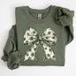 St. Paddy's Day Coquette, Bow, Shamrock, Clover, Irish, Lucky, Lucky Charm, St Patrick's Day Sweatshirt