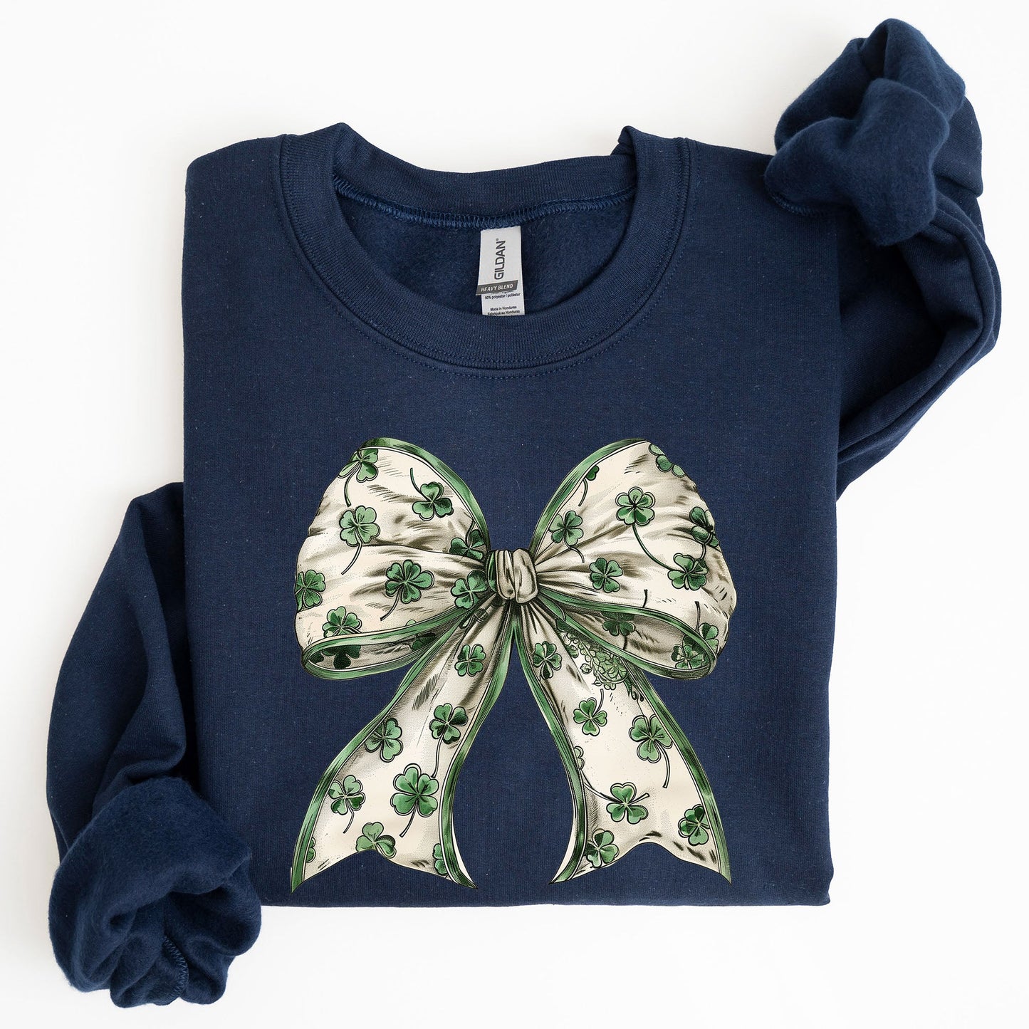 St. Paddy's Day Coquette, Bow, Shamrock, Clover, Irish, Lucky, Lucky Charm, St Patrick's Day Sweatshirt