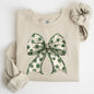 St. Paddy's Day Coquette, Bow, Shamrock, Clover, Irish, Lucky, Lucky Charm, St Patrick's Day Sweatshirt