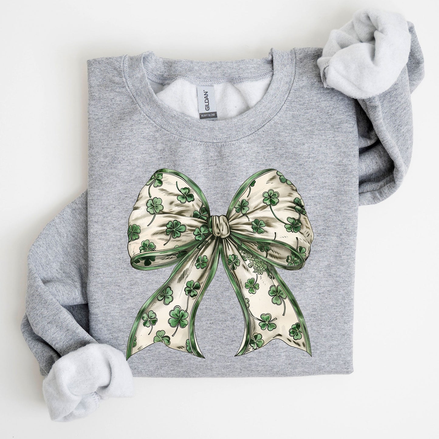St. Paddy's Day Coquette, Bow, Shamrock, Clover, Irish, Lucky, Lucky Charm, St Patrick's Day Sweatshirt