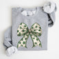 St. Paddy's Day Coquette, Bow, Shamrock, Clover, Irish, Lucky, Lucky Charm, St Patrick's Day Sweatshirt