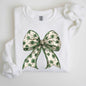 St. Paddy's Day Coquette, Bow, Shamrock, Clover, Irish, Lucky, Lucky Charm, St Patrick's Day Sweatshirt