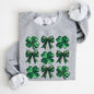Sequin Style Shamrock, Clover, Irish, Lucky, St. Paddy's Day, Lucky Charm, St Patrick's Day Sweatshirt