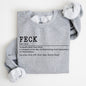 Feck Definition, Funny, Irish, Lucky, St. Paddy's Day, Clover, Shamrock, Lucky Charm, St Patrick's Day Sweatshirt