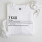 Feck Definition, Funny, Irish, Lucky, St. Paddy's Day, Clover, Shamrock, Lucky Charm, St Patrick's Day Sweatshirt